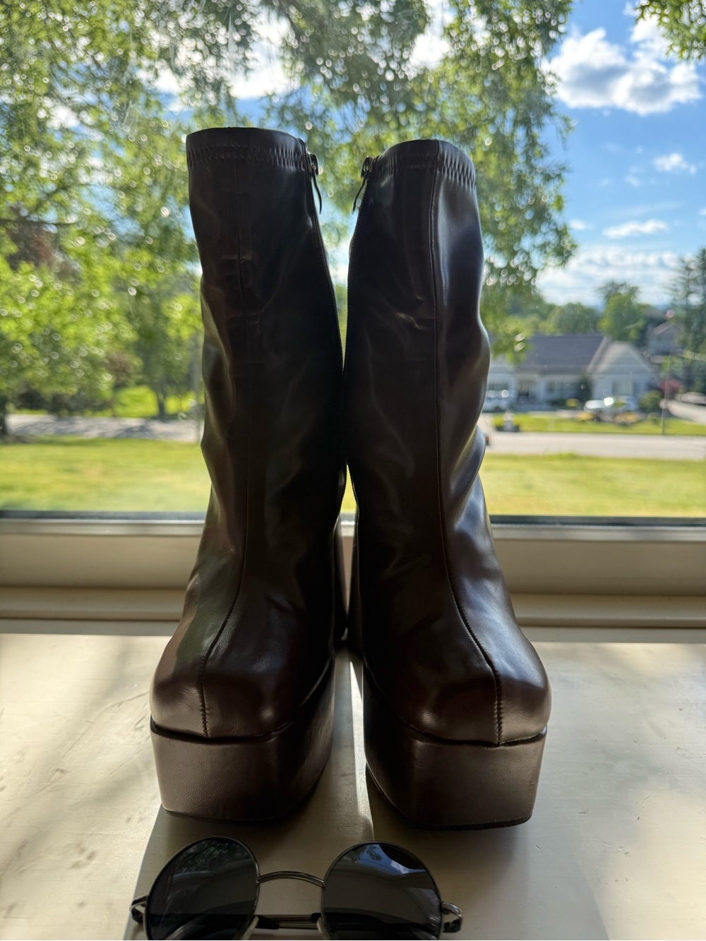 Women's Brown Platform Ankle Boots